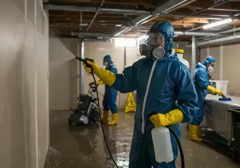 Basement Sanitization and Antimicrobial Treatment process in Litchfield, IL