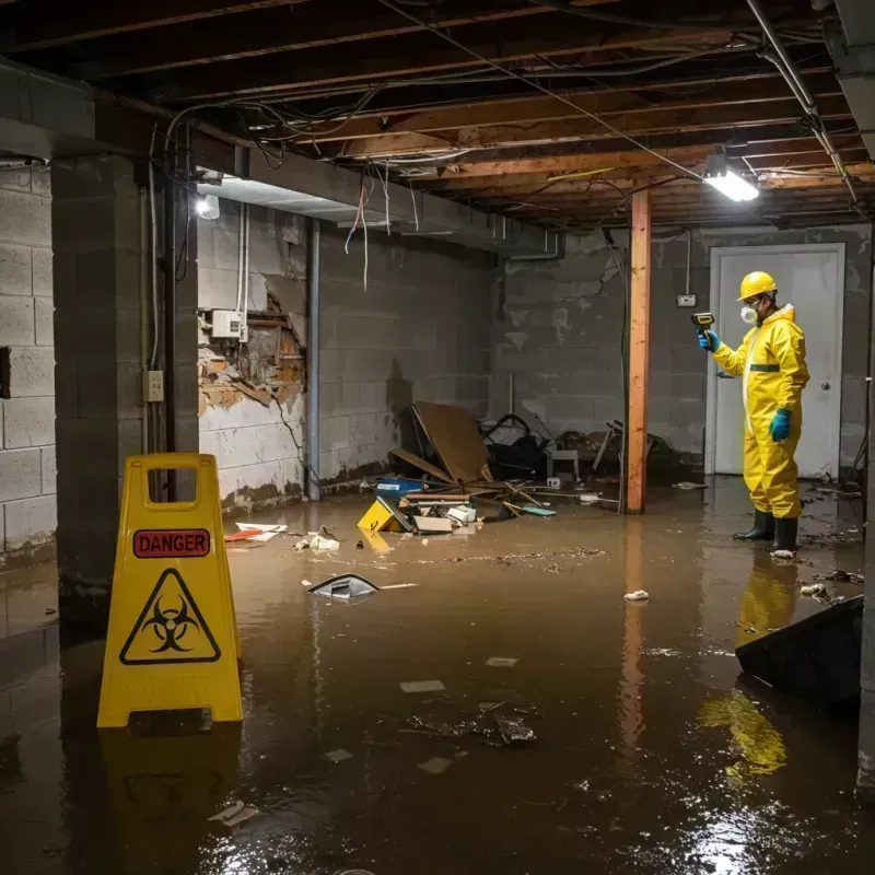 Flooded Basement Electrical Hazard in Litchfield, IL Property